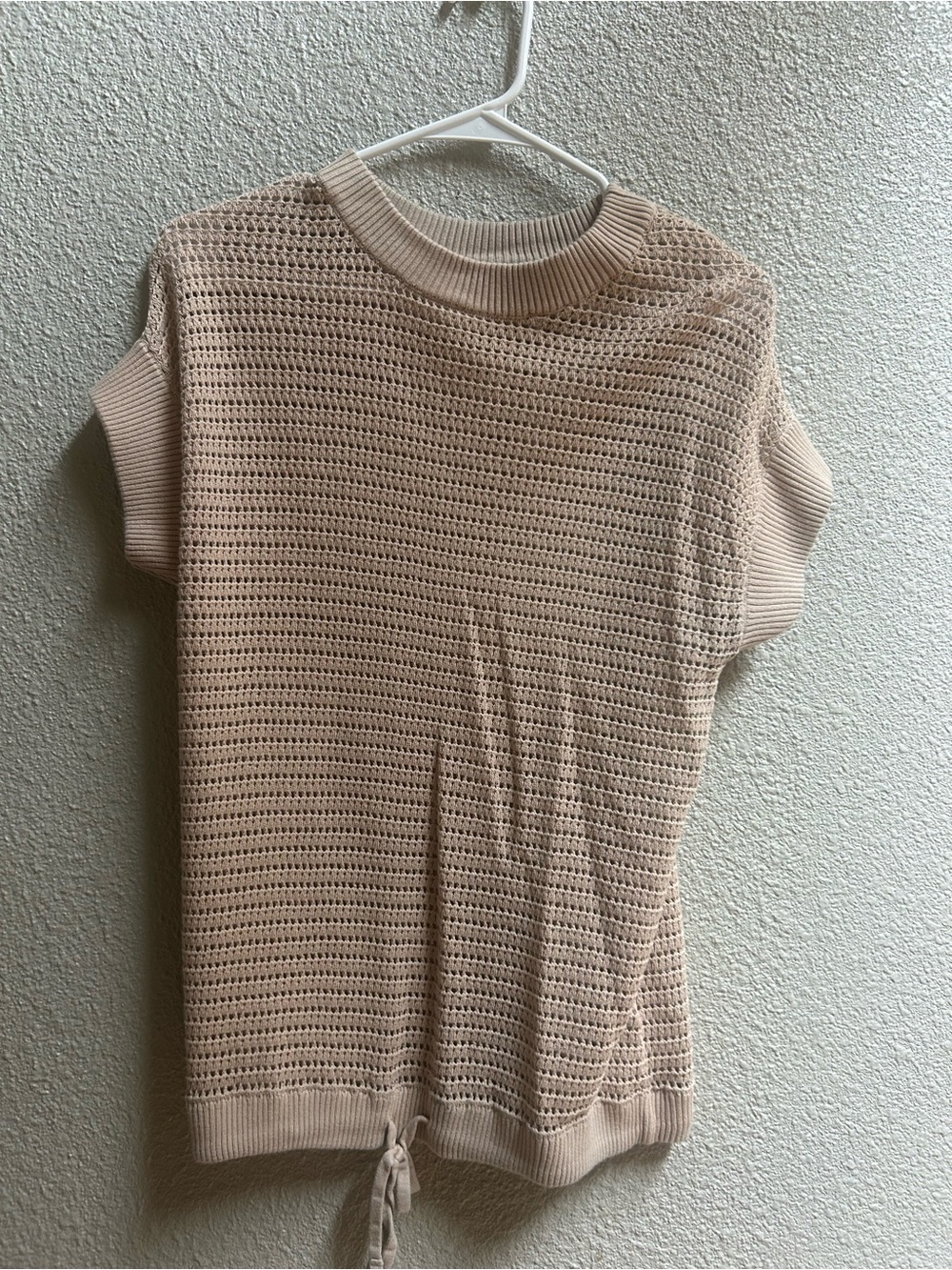 Varley Taupe Open-Knit Drawstring Tank - Picture 2 of 5